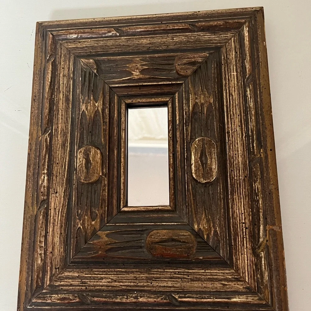 Decorative Wood and Gold Wall Mirror